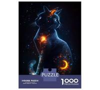 Puzzle Per Adolescenti Da 1000 Pezzi Visions of A Cosmic Cat Puzzle Per Adolescenti Giochi Rilassanti Regali Per Donne Regali Per Amici E Familiari 52x38cm/1000pcs