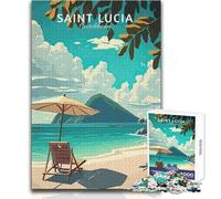 Puzzle per adolescenti da 1000 pezzi Visita a Santa Lucia Gioco di sfida unico ma divertente e umoristico Decorazione da parete Dimensioni 38x52cm