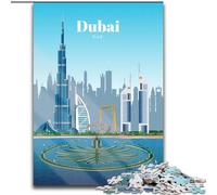 Puzzle per adolescenti da 1000 pezzi Visita Dubai Difficile da completare ma divertente e umoristico Decorazione per la casa e regali unici (50x75cm) 1000 pezzi