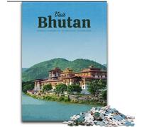Puzzle per adolescenti da 1000 pezzi, visita il Bhutan, giocattoli, giochi educativi, decorazioni per la casa e regali unici, 26x38cm