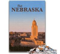 Puzzle per adolescenti da 1000 pezzi Visita il Nebraska per ragazzi dai 14 anni in su Sfida educativa Attività divertenti a casa, regali di compleanno, regali di viaggio (dimensioni 50x75cm)