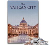 Puzzle per adolescenti da 1000 pezzi Visita la Città del Vaticano per ragazzi dai 14 anni in su Interessanti regali antistress per amici e familiari (dimensioni 38x26cm)