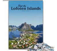 Puzzle per adolescenti da 1000 pezzi Visita le isole Lofoten, per un gioco educativo e una sfida giocattolo, come regalo per tutta la famiglia, 50x75cm