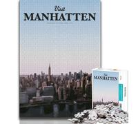 Puzzle per adolescenti da 1000 pezzi "Visita Manhattan", giocattolo educativo antistress, ideale come regalo per tutta la famiglia (38x26cm)