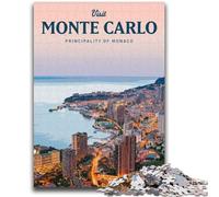 Puzzle per adolescenti da 1000 pezzi Visita Monte Carlo per ragazzi dai 14 anni in su Interessanti regali antistress per amici e familiari (dimensioni 38x26cm)