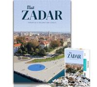 Puzzle per adolescenti da 1000 pezzi Visita Zara, aiuta il cervello ad allenarsi, giocattoli avvincenti per coltivare la pazienza, regalo per compleanni (38x26cm)