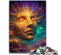 Puzzle per adolescenti da 1000 pezzi, volto psichedelico, aiuta il cervello a esercitare i giocattoli avvincenti per coltivare la pazienza e migliorare la memoria, 26x38cm