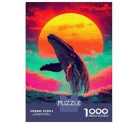 Puzzle Per Adolescenti Da 1000 Pezzi Whale Jumping Sunset Puzzle Per Adolescenti Giocattoli Antistress Vacanze A Casa Passatempo Divertimento Attività A Casa, 70x50cm/1000pcs