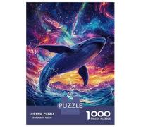 Puzzle Per Adolescenti Da 1000 Pezzi Whale Leaping Into Space Puzzle Per Adolescenti Giocattoli Antistress Vacanze A Casa Passatempo Divertimento Attività A Casa, 52x38cm/1000pcs