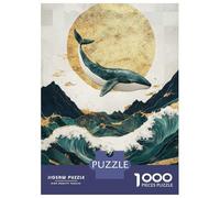 Puzzle Per Adolescenti Da 1000 Pezzi Whale Leaping Over Waves Puzzle Per Adolescenti Giochi Rilassanti Decorazioni Murali Regali Unici Per Compleanno E Natale 52x38cm/1000pcs