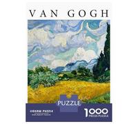 Puzzle Per Adolescenti Da 1000 Pezzi Wheat Field with Cypresses Puzzle Per Adolescenti Giocattolo Decorazione Murale Decorazione Per La Casa Interazione Genitore-figlio 70x50cm/1000pcs