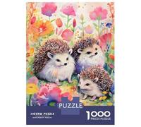 Puzzle Per Adolescenti Da 1000 Pezzi Whimsical Hedgehog Puzzle Per Adulti Gioco Pratico Migliora La Memoria Ottimo Regalo Per I Giocatori 52x38cm/1000pcs