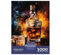 Puzzle Per Adolescenti Da 1000 Pezzi Whiskey & Ice A Rich Pour Puzzle Per Adulti Giochi Per Famiglie Decorazione Murale Sfida Educativa 38x26cm/1000pcs