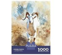 Puzzle Per Adolescenti Da 1000 Pezzi White Mountain Goat Running Puzzle Per Adolescenti Gioco Per Famiglie Sfida Difficile Regali Unici Per Compleanno E Natale 52x38cm/1000pcs