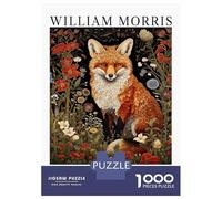 Puzzle Per Adolescenti Da 1000 Pezzi William Morris Fox Art Puzzle Giochi Divertenti Regalo Di Compleanno Offerta Come Regali Per Tutta La Famiglia 70x50cm/1000pcs