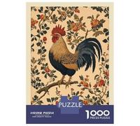 Puzzle Per Adolescenti Da 1000 Pezzi William Morris Rooster Floral Puzzle Per Adolescenti Giocattolo Decorazione Murale Decorazione Per La Casa Interazione Genitore-figlio 70x50cm/1000pcs