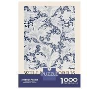 Puzzle Per Adolescenti Da 1000 Pezzi William Morris Wallflower Floral Blue Puzzle Per Adulti Giochi Per Famiglie Decorazione Murale Sfida Educativa 38x26cm/1000pcs