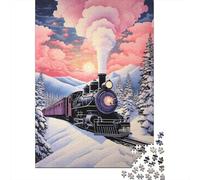 Puzzle Per Adolescenti Da 1000 Pezzi Winter Wonderland Train Ride Puzzle Per Adulti Gioco Pratico Migliora La Memoria Ottimo Regalo Per I Giocatori 70x50cm/1000pcs