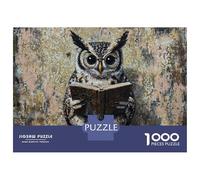 Puzzle Per Adolescenti Da 1000 Pezzi Wise Owl Reading A Book Puzzle Per Adolescenti Giocattolo Decorazione Da Parete Corsa Di Velocità Gioco Impegnativo Regali 38x26cm/1000pcs