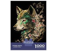 Puzzle Per Adolescenti Da 1000 Pezzi Wolf Cherry Blossoms Dark Puzzle Per Adolescenti Giochi Rilassanti Corsa Di Velocità Manuale Per È Ideale Come Regalo 38x26cm/1000pcs