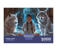 Puzzle Per Adolescenti Da 1000 Pezzi Wolf Spirit Guide Meditation Puzzle Per Adolescenti Gioco Per Famiglie Sfida Difficile Regali Unici Per Compleanno E Natale 70x50cm/1000pcs