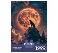 Puzzle Per Adolescenti Da 1000 Pezzi Wolfs Lunar Serenade Puzzle Per Adolescenti Giochi Rilassanti Corsa Di Velocità Manuale Per È Ideale Come Regalo 38x26cm/1000pcs