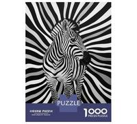 Puzzle Per Adolescenti Da 1000 Pezzi Zebra in Black And White Puzzle Per Adulti Gioco Pratico Migliora La Memoria Ottimo Regalo Per I Giocatori 52x38cm/1000pcs
