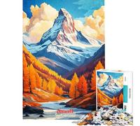 Puzzle per adolescenti da 1000 pezzi Zermatt Art Poster Puzzle per adulti Antistress Giocattolo da parete Regalo per amici e familiari (Dimensioni 38x26cm)