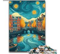 Puzzle per adolescenti da 2000 pezzi "Città sotto il cielo notturno", gioco stimolante e gioco per famiglie, ideale come regalo per tutta la famiglia, 70x100cm