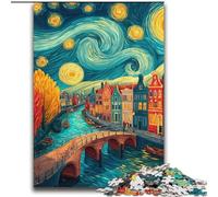 Puzzle per adolescenti da 2000 pezzi "Città sotto il cielo notturno", gioco stimolante e gioco per famiglie, ideale come regalo per tutta la famiglia, 70x100cm