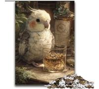 Puzzle per adolescenti da 2000 pezzi con pappagallo che beve un drink, gioco stimolante e gioco per famiglie, ideale come regalo per tutta la famiglia, 70x100cm