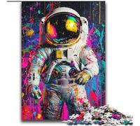 Puzzle per adolescenti da 2000 pezzi, motivo: astronauta psichedelico, aiuta il cervello a esercitare i giocattoli che creano dipendenza per coltivare la pazienza, ottimo regalo, 70x100cm
