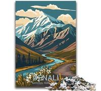 Puzzle per adolescenti del Parco Nazionale Denali, adatti dai 14 anni in su, giochi per famiglie ideali come regalo per tutta la famiglia (dimensioni 38x52cm)