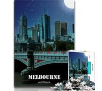 Puzzle per adolescenti della città di Melbourne, Australia, per giochi educativi e sfide giocattolo, ideale come regalo per tutta la famiglia, 75x50cm