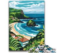 Puzzle per adolescenti delle isole Azzorre, Portogallo, gioco per famiglie, antistress, sfida difficile, collezione di artisti, belle arti (38x26cm)