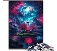 Puzzle per adolescenti Dengta Under The Blood Moon, per età pari o superiore a 14 anni, decorazione per la casa come regalo per tutta la famiglia e gli amici (dimensioni 26x38cm)