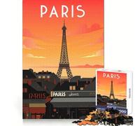 Puzzle per adolescenti di Parigi da 1000 pezzi,gioco di simulazione,svago e fuga,taglio perfetto,regalo di Natale (50x75cm)