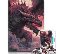 Puzzle per adolescenti Drago misterioso Puzzle da 1000 pezzi antistress per le vacanze ammazza il tempo lista dei desideri con Babbo Natale 26x38cm