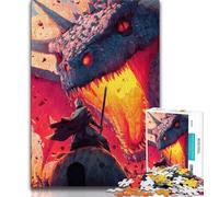 Puzzle per adolescenti Dragon Knight Puzzle per adolescenti, per ammazzare il tempo durante le vacanze a casa con pezzi completamente interconnessi di forma casuale (dimensioni 75x50cm)