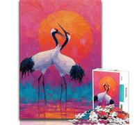 Puzzle per adolescenti Due gru Puzzle per adulti 1000 pezzi giocattoli educativi di apprendimento Giochi per famiglie Migliora l'amore tra coppie (26x38cm)