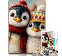 Puzzle per adolescenti Due pinguini Puzzle da 1000 pezzi per adolescenti e adulti, giocattoli, giochi educativi, antistress, migliorano l'amore tra coppie (50x75cm)