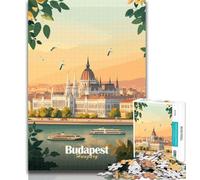 Puzzle per adolescenti Edificio del Parlamento di Budapest Puzzle da 1000 pezzi per adulti e adolescenti, antistress, regalo divertente per ammazzare il tempo durante le vacanze 75x50cm