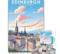 Puzzle per adolescenti Edimburgo Scozia Viaggio 1000 pezzi Puzzle per adolescenti e adulti, fai da te moderno arte murale arredamento per la casa 75x50cm
