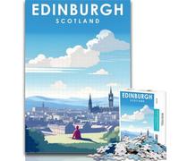 Puzzle per adolescenti Edimburgo Scozia Viaggio Puzzle da 1000 pezzi per adulti e adolescenti, giocattoli, giochi educativi, antistress, decorazioni per la casa uniche e regali 26x38cm