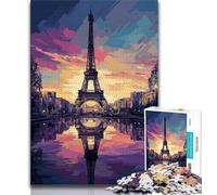 Puzzle per adolescenti Eiffel Puzzle per adulti 1000 pezzi Difficili con pezzi completamente interconnessi di forma casuale per bambini dai 14 anni in su (50x75cm)