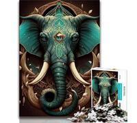 Puzzle per adolescenti Elefante con poteri magici Puzzle da 1000 pezzi per adulti, gioco per famiglie antistress, sfida difficile, ottimi regali e giocattoli (50x75cm)