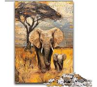 Puzzle per adolescenti Elefanti africani per e dai 14 anni in su Gioco pratico Regalo di Natale 70x100cm
