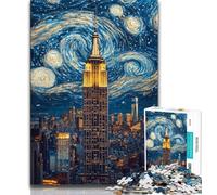 Puzzle per adolescenti Empire State Building Night Puzzle 1000 pezzi per adulti e ragazzi giocattoli giochi educativi antistress collezione di artisti belle arti (50x75cm)