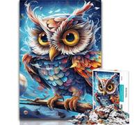 Puzzle per adolescenti Fantasy Art Owl Puzzle da 1000 pezzi per adolescenti, gioco educativo per compleanno, Natale e 14 anni 50x75cm