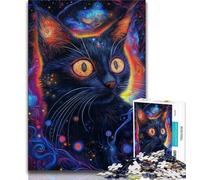 Puzzle per adolescenti Fantasy Cat Puzzle da 1000 pezzi per adulti e adolescenti pezzi completamente interconnessi e di forma casuale 75x50cm